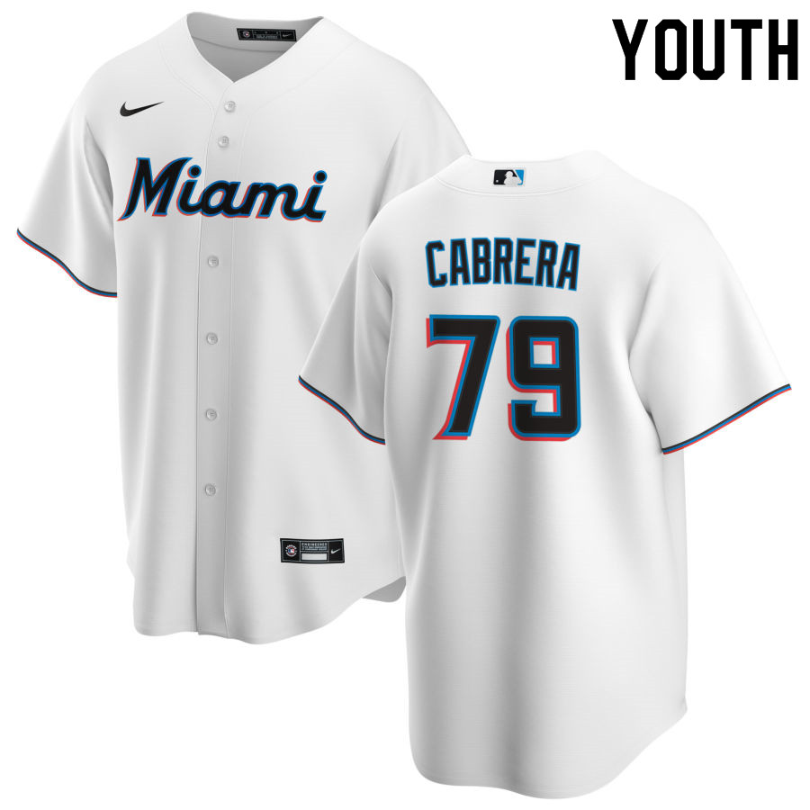 Nike Youth #79 Edward Cabrera Miami Marlins Baseball Jerseys Sale-White